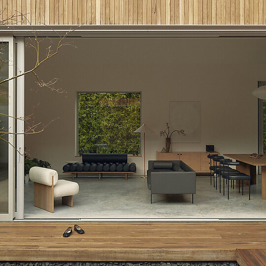 Interior photograph of Courtyard House by Tom Ross