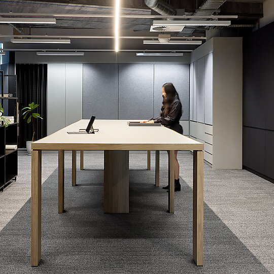 Interior photograph of ClarkeHopkinsClarke Architects’ Studio by Peter Marko