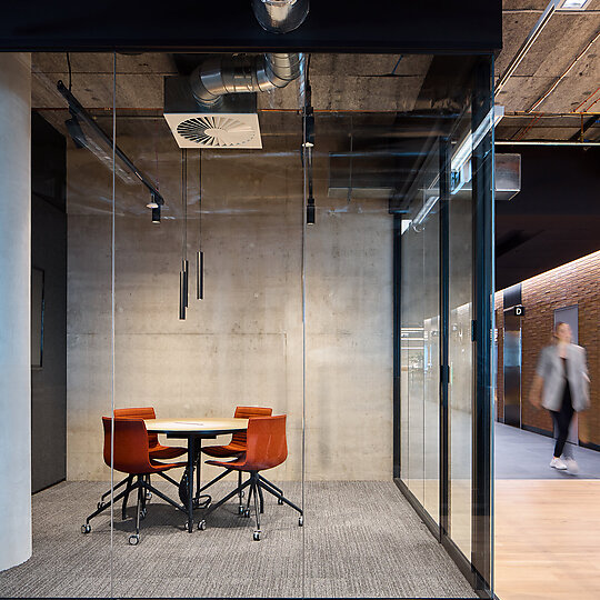 Interior photograph of ClarkeHopkinsClarke Architects’ Studio by Peter Marko