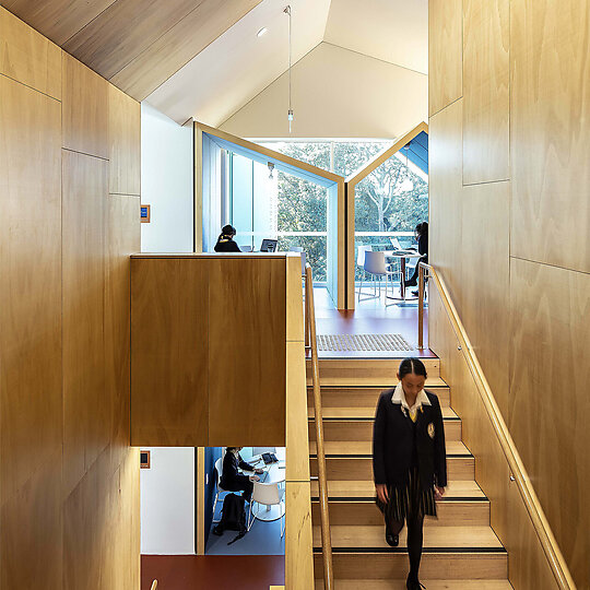 Interior photograph of Ravenswood Senior Learning Centre by Tom Fergusson