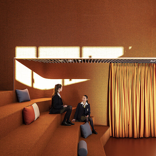 Interior photograph of Ravenswood Senior Learning Centre by Tom Fergusson 