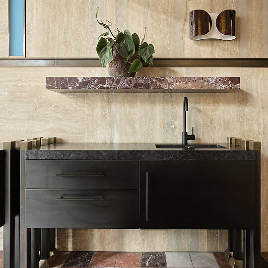 Interior photograph of Square & Compass by Anson Smart