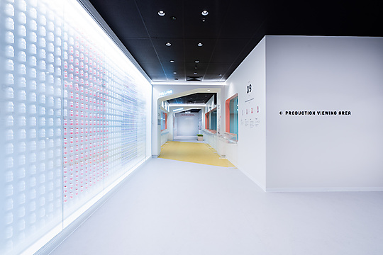 Interior photograph of Yakult Visitor Centre by Mio Yasuaki
