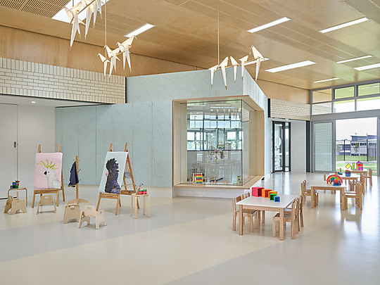 Interior photograph of Burgmann Anglican School - Early Learning Centre by Anne Stroud