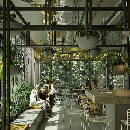 Interior photograph of BVN Brisbane Studio by Christopher Frederick-Jones