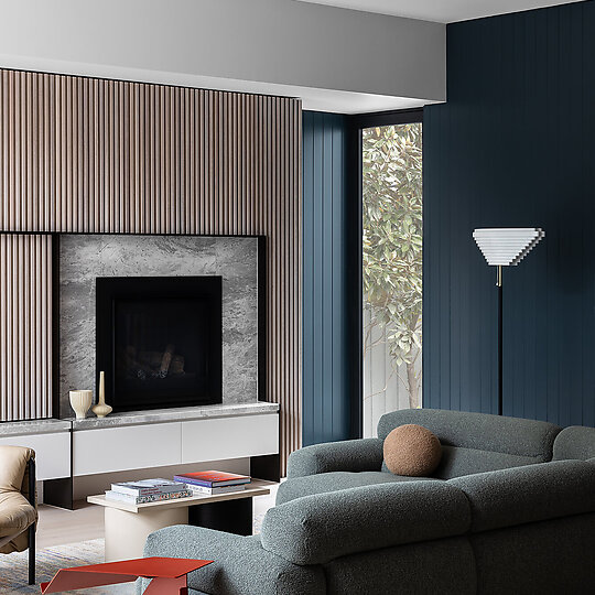 Interior photograph of GRID HOUSE by Photographer: Timothy Kaye, Stylist: Bea Lambos (Bea & Co)