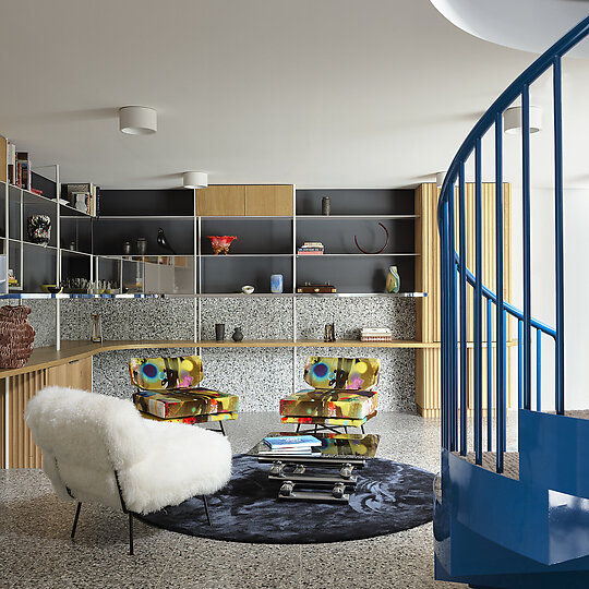 Interior photograph of Gloss House by Anson Smart.  Styling: Sarah Weston
