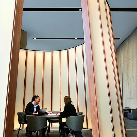 Interior photograph of 6 Parramatta Square (6PSQ) by Nicole England