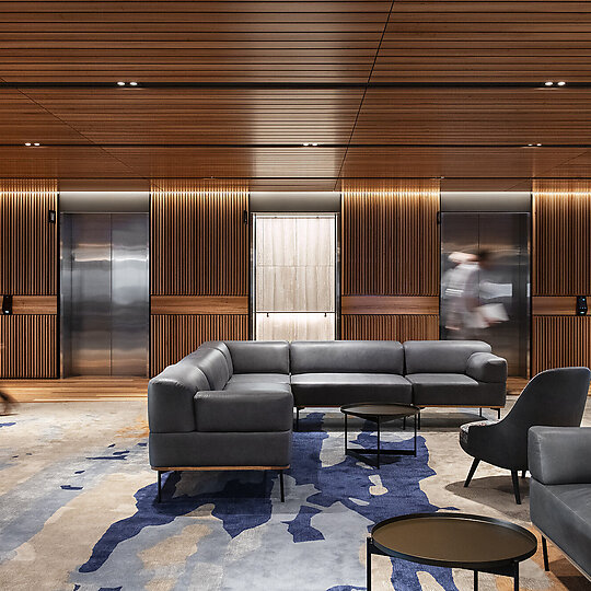 Interior photograph of 6 Parramatta Square (6PSQ) by Nicole England