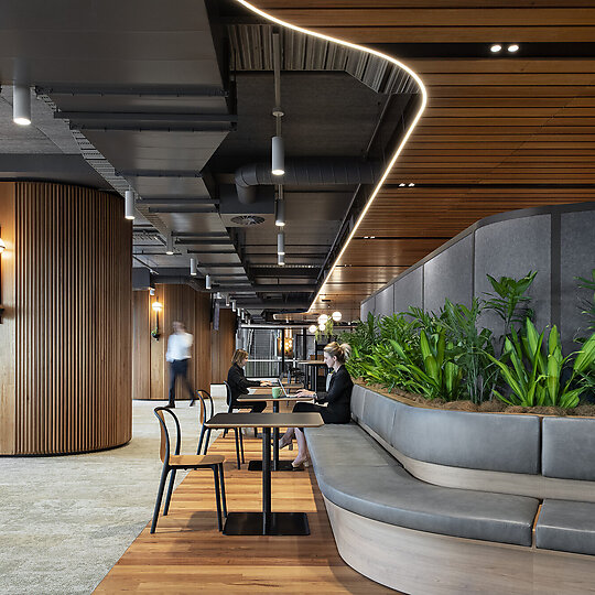 Interior photograph of 6 Parramatta Square (6PSQ) by Nicole England