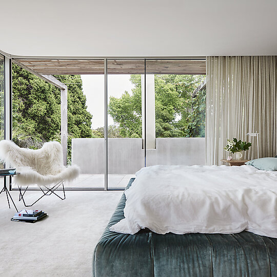 Interior photograph of RIVER House by LISA COHEN