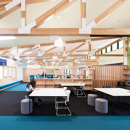 Interior photograph of Clyde and Greenvale Secondary Colleges by Tim Yi-Ting Lee