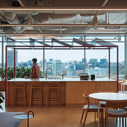 Interior photograph of IAG Workplace Brisbane by Christopher Frederick Jones