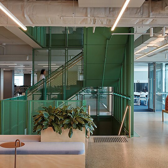 Interior photograph of IAG Workplace Brisbane by Christopher Frederick Jones