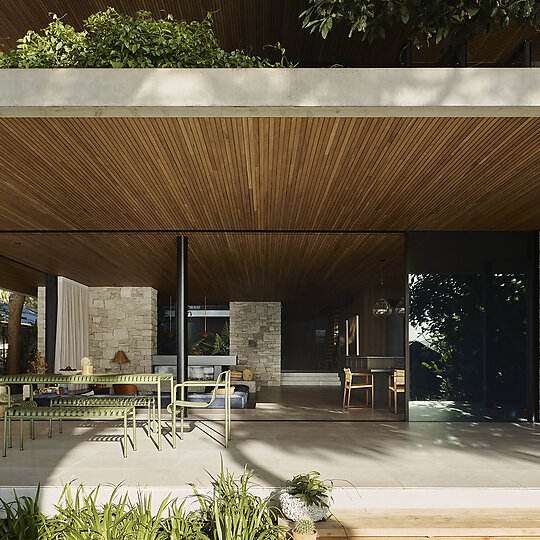Interior photograph of M House by Anson Smart