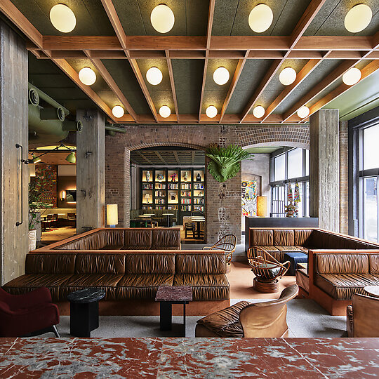 Interior photograph of Ace Hotel Sydney by Ace Lobby Photographed by Anson Smart 