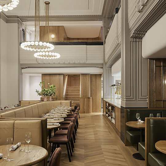 Interior photograph of The Charles Grand Brasserie & Bar by Anson Smart