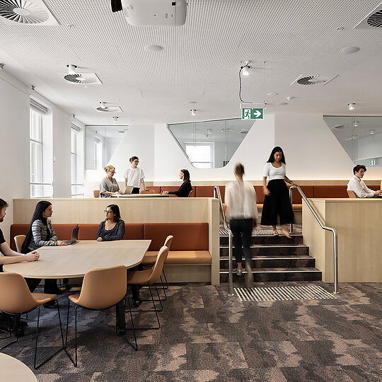 Interior photograph of Victorian Academy of Teaching & Leadership East Melbourne by Dianna Snape