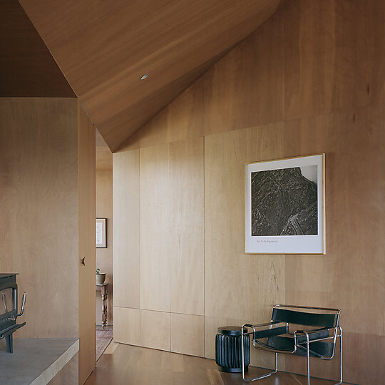 Interior photograph of Mossy Point House by Rory Gardiner