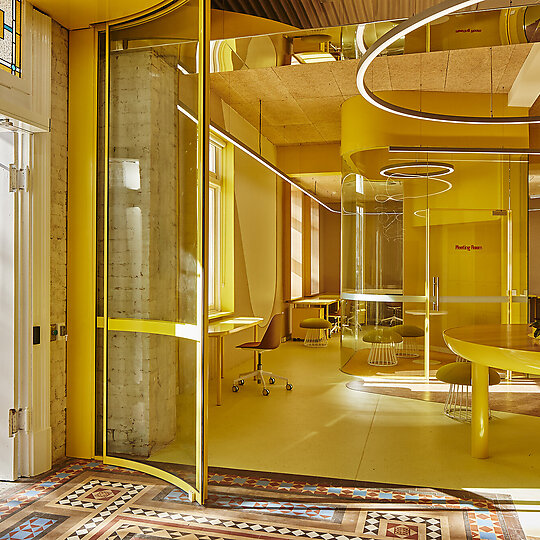 Interior photograph of Darebin Intercultural Centre by Peter Bennetts