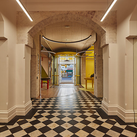 Interior photograph of Darebin Intercultural Centre by Peter Bennetts