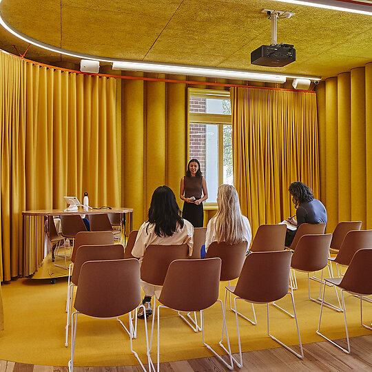 Interior photograph of Darebin Intercultural Centre by Peter Bennetts