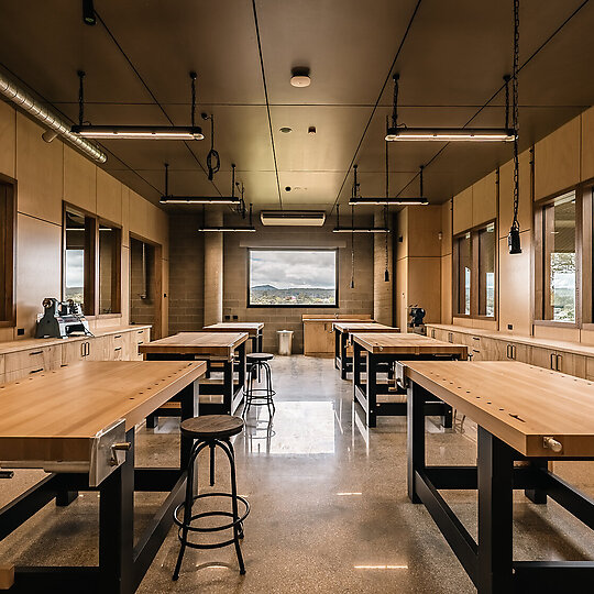 Interior photograph of Sovereign Hill Museum Association (Australian Centre for Gold Rush Collection & Centre for Rare Arts and Forgotten Trades) by Christopher Puro of Bueno Design