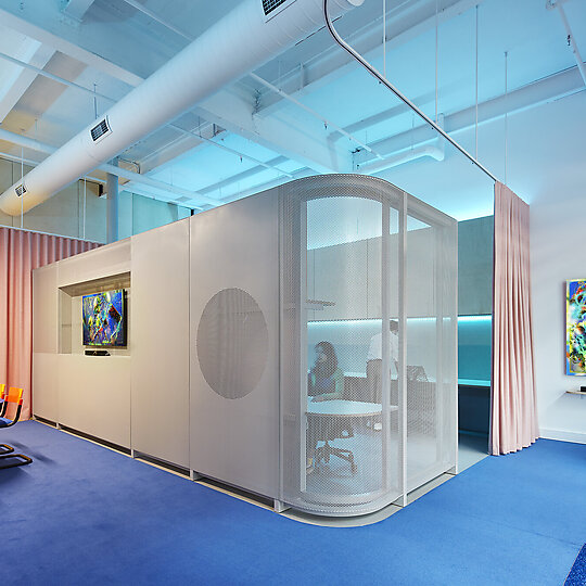 Interior photograph of NUX Studio by Christine Francis 