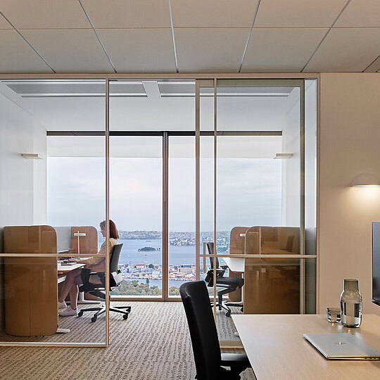 Interior photograph of Corrs Chambers Westgarth by Nicole England