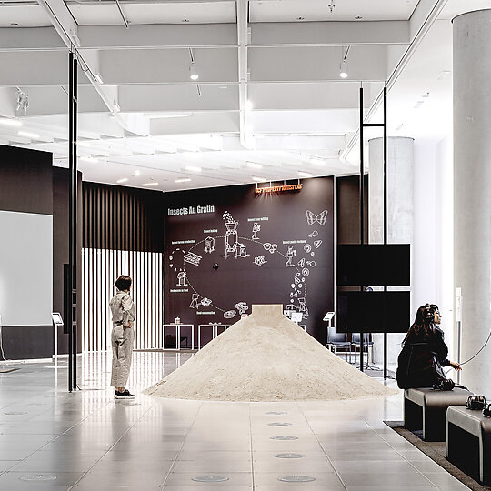 Interior photograph of Science Gallery Melbourne by Trevor Mein
