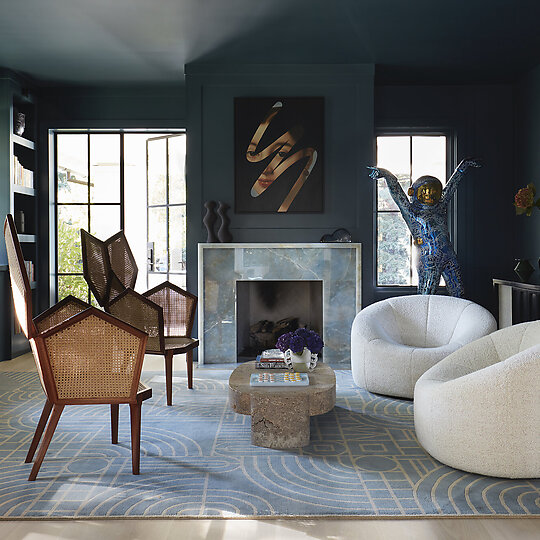 Interior photograph of San Fran Bay Blue by Prue Ruscoe