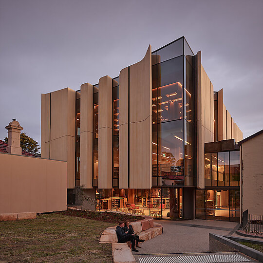 Interior photograph of Warrnambool Learning and Library Centre by Derek Swalwell
