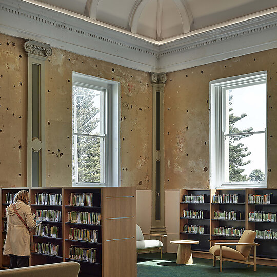 Interior photograph of Warrnambool Learning and Library Centre by Derek Swalwell