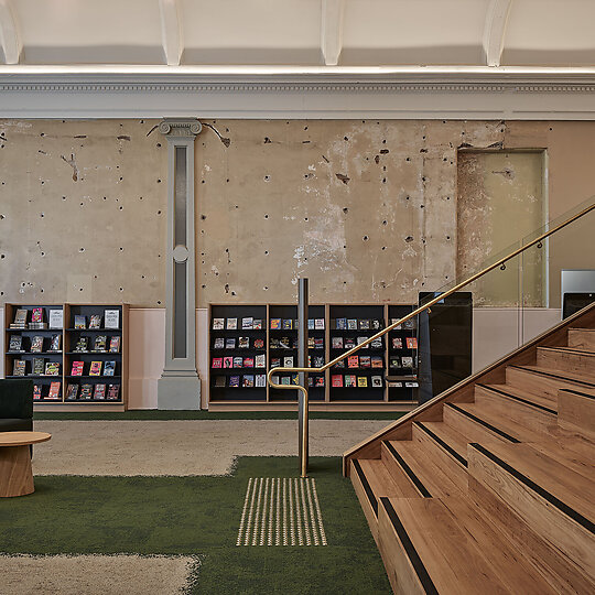 Interior photograph of Warrnambool Learning and Library Centre by Derek Swalwell