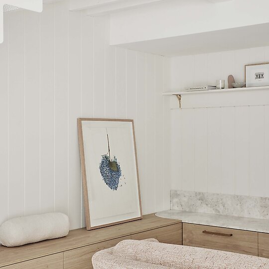 Interior photograph of Hargrave Cottage by Nic Gossage