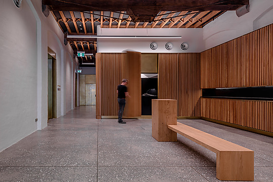 Interior photograph of Judith Neilson Institute for Journalism and Ideas by Ben Guthrie