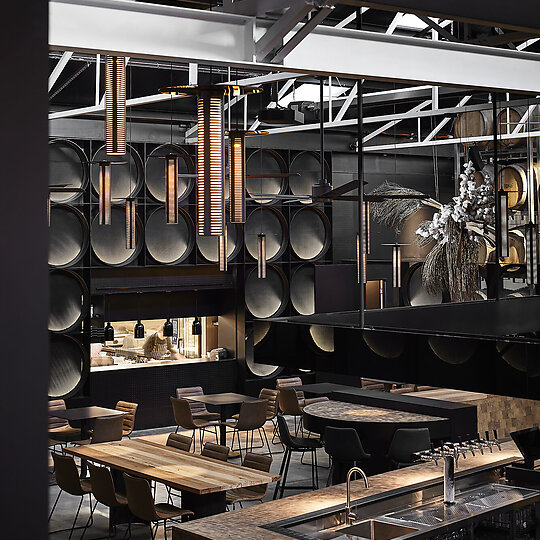 Interior photograph of Deeds Brewery and Taproom by Sharyn Cairns