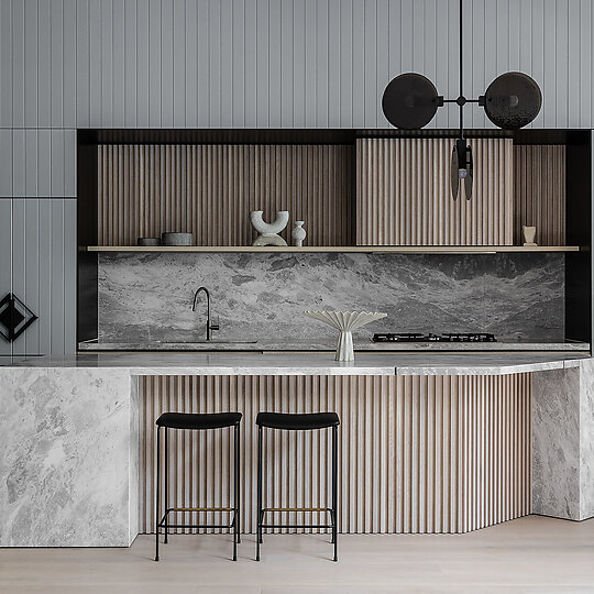 Interior photograph of GRID HOUSE by Photographer: Timothy Kaye, Stylist: Bea Lambos (Bea & Co)