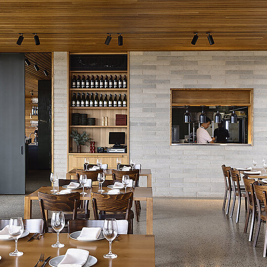 Interior photograph of Delatite Cellar Door by Derek Swalwell