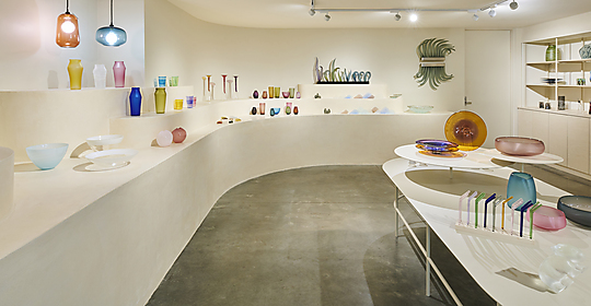 Interior photograph of Canberra Glassworks by Pew Pew Studio