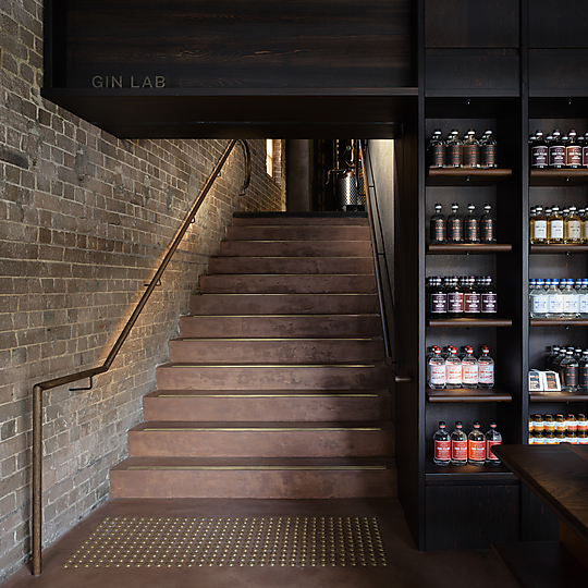 Interior photograph of Four Pillars Laboratory - Gin Shop by Anson Smart