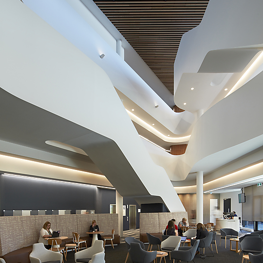 Interior photograph of Bunjil Place by Glenn Hester