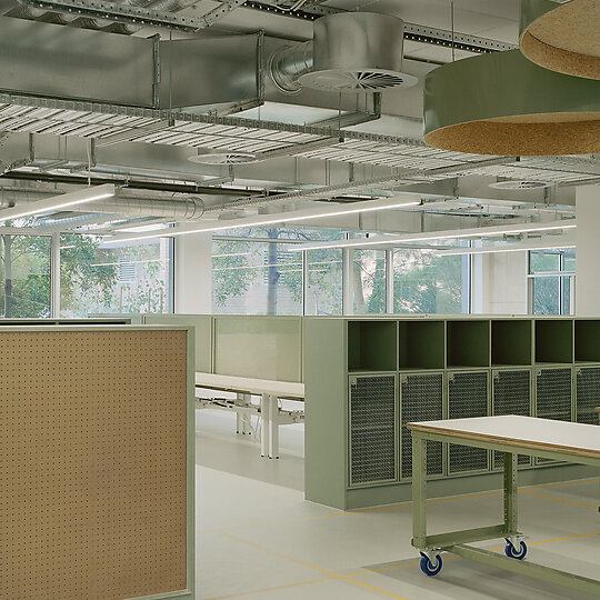 Interior photograph of Monash Robotics Lab by Rory Gardiner