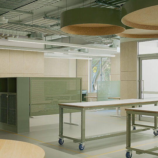 Interior photograph of Monash Robotics Lab by Rory Gardiner