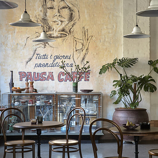 Interior photograph of Genovese Coffee House by Anson Smart