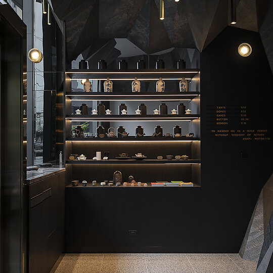 Interior photograph of Yugen Tea Bar by Marcel Aucar