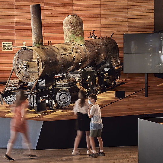Interior photograph of Puffing Billy Railway Lakeside Visitor Centre by Peter Bennetts