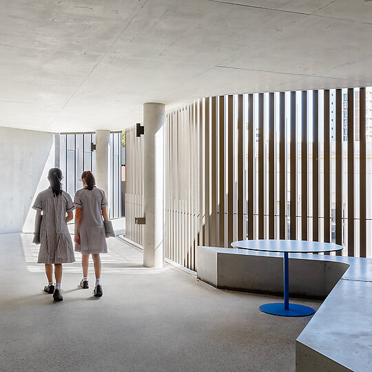Interior photograph of Margaret Bailey Building, Ascham School by Katherine Lu